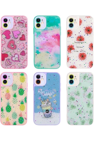 Apple Uyumlu iPhone 11 Kılıf Kamera Korumalı Sert Desenli Zore Pami Kapak NO2