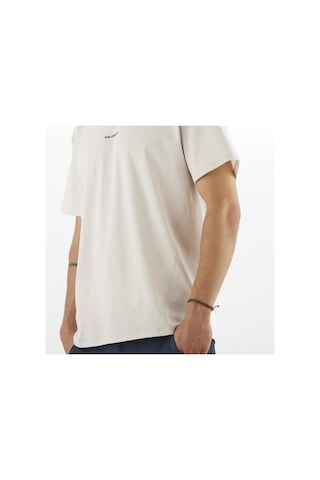 Salomon Trackline Ss Tee M Erkek T-shirt-29840 Krem