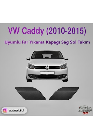 Vw Caddy 2010-2015 Uyumlu Far Yıkama Kapağı Takımı Sağ + Sol