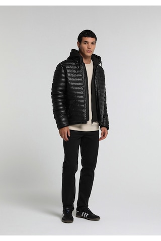 Colin's Colins Slim Fit Kapüşonlu Fermuarlı Astarlı Erkek Siyah Mont Pu Cl1082107 Q1.v1 Blk