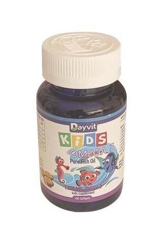 Dayvit Kids Omega-3 Pure Fish Oil 1000 MG 100 Softjel | Çocuklar Için Balık Yağı