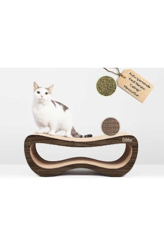 Oluklu Mukavva, Kedi Tırmalama Kanepesi Yatay Tırmalama / 59x20x24cm Medium - Cs8 Dw