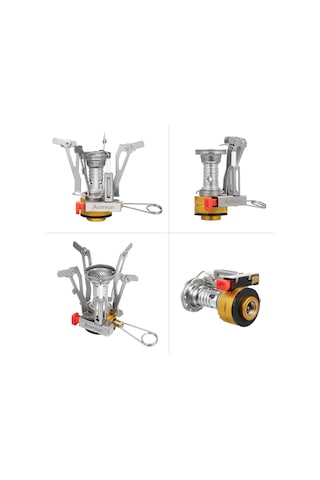 Aomiun-aomiun Mini Kamp Gaz Sobası Sırt Çantası Piezo Ateşleme,y25070 Gümüş