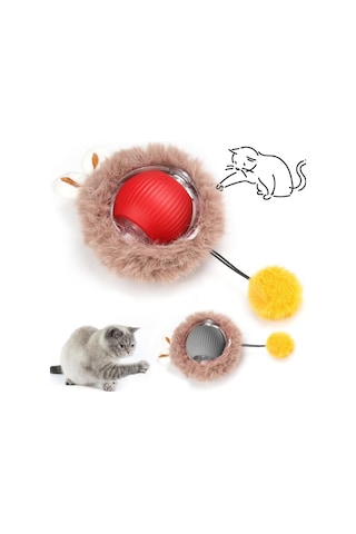 Konyax Tüylü Şarjlı Kedi Oyuncağı