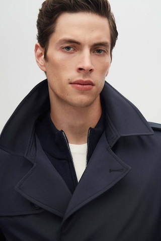 Ds Damat Regular Fit Lacivert Apoletli Beli Kemerli Pardösü/Trenckot 1HF08ORT00013 Lacivert