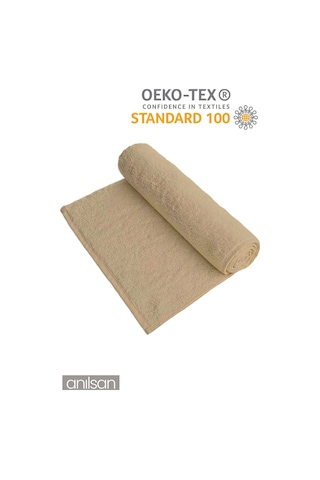 100% Pamuk Spor Havlusu 30x100 Cm - Yüksek Emicilik, Hafif Ve Çabuk Kuruma Özellikli Beyaz - Gri
