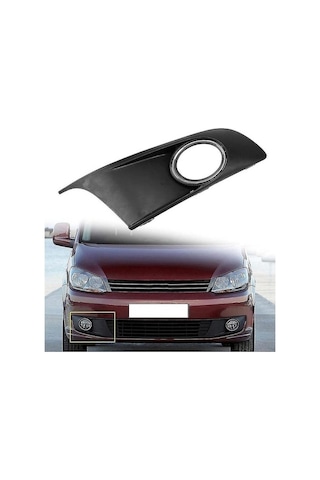 Flybuy Touran Caddy 2010-2015 İçin Ön Tampon Sağ Sis Farı Izgarası Abs, Siyah-gümüş