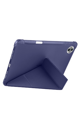 Honor Pad 10 12.1 Kılıf Tri Folding Kalem Bölmeli Katlanabilir Standlı Pu Deri Yumuşak Kapak Kapaklı Kılıf