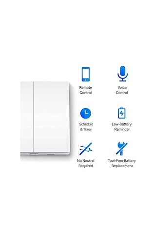 S220, Akıllı Işık Anahtarı, Uzaktan Kumanda, Aletsiz Pil Değiştirme, Nötr Gerekmez, Tüm Ampullerle Uyumlu, Alexa Ve Google Home İle Çalışır, Tapo Hub Gereklidir Ayrıca Satılır