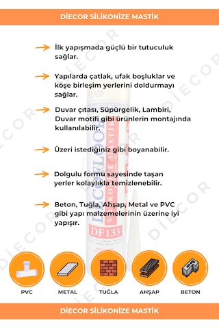 Silikon Tabancası + 500g Silikonize Mastik Montaj Ve Onarım Kiti