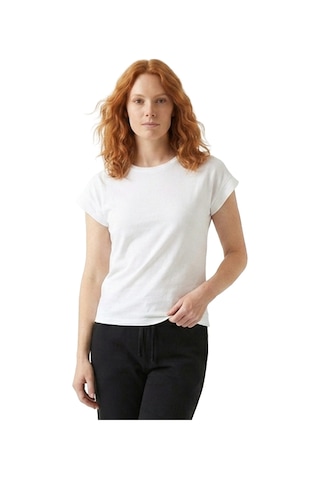 Sportive Aven Kadın Beyaz Günlük Stil T-shirt 26yk0028-kbyz