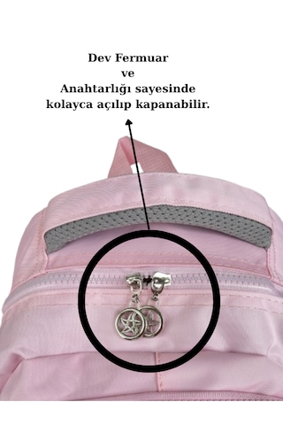 Astral Kids Club Power 3 Lü İlkokul Çanta Seti Maksimum Düzen, Konfor Ve Dayanıklılık-2 Pembe