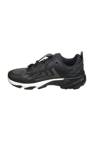 Lumberjack Erkek Siyah Gri Kalın Taban Memory Foam Akıllı Bağcıklı Sneaker Spor Ayakkabı 001