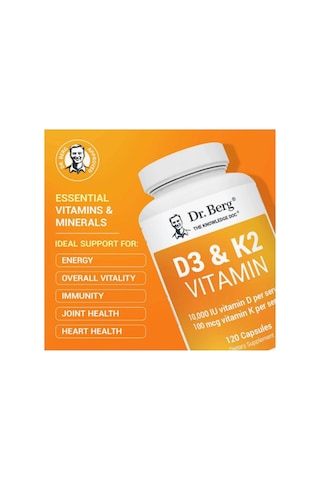 Dr. Berg Vitamin D3 K2 120 Kapsül