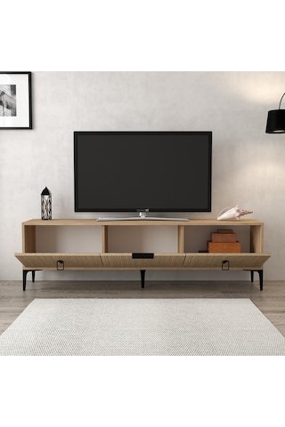 3803 Neva Tv Ünitesi 180 Cm 3 Kapaklı Sepet - Yunus Tv Sehpası Sepet