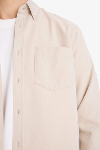 Defacto Regular Fit Gabardin Gömlek F1261ax26spbg766 Bej-bg766