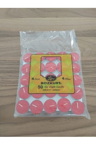 Tealight Mum Kırmızı 50' Li Bozkurt Mum