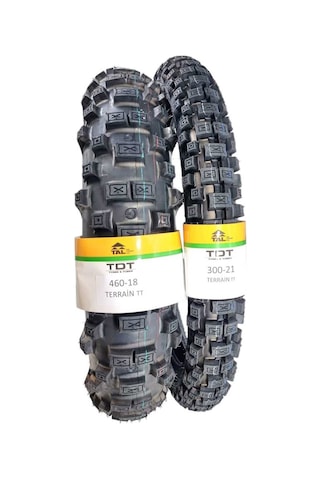 Set 460-18 Ve 300-21 Cross Motosiklet Lastiği Ön/arka Takım