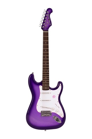 Valencia Gypsy Rose Gre1kcpp Elektro Gitar Seti Mor - Tek Manyetik Basitleştirilmiş - Simli Mor - Yeni Başlayanlara