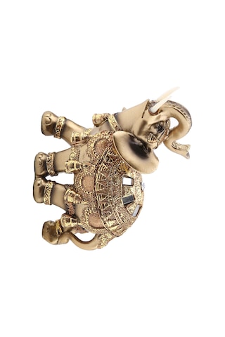 Kangvka Büyük Boy Altın Feng Shui Fil Heykeli - Şans Ve Servet Getiren Resin Dekoratif Sanat Eseri Hediye