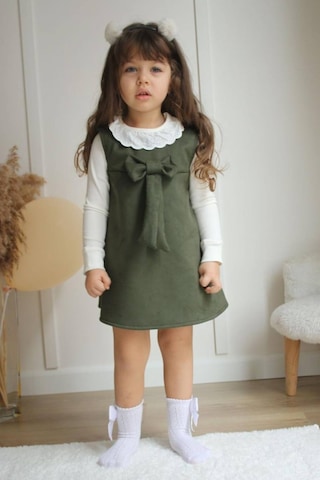 Kız Çocuk Süet Elbise Bluz Tarz Takım 001