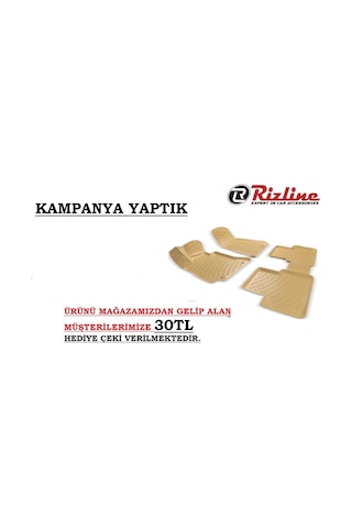 Rizline Renault Fluence 3D Havuzlu Oto Paspas Bej