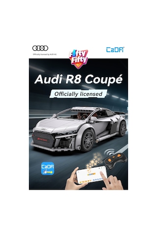 Cada Uzaktan Kumandalı 1: 14 Audi R8 Coupe 536 Parça Oyuncak Yapım Seti Blok Araba -ffcada-c57012w