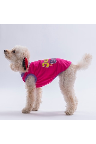 Fuchsia-fuşya Just Smile Tişört Kedi Köpek Tişörtü-kedi Köpek Kıyafeti