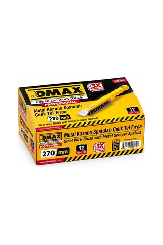 12 Adet 2ın1 Çelik Tel Fırça - Metal Kazıma Spatula 270mm 5468