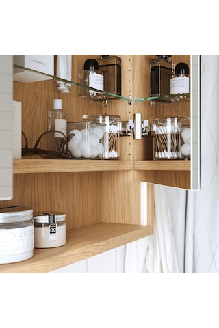 Banyo Duvar Dolabı, Meşe Görünümlü, 60x15x95 Cm Açık Ceviz
