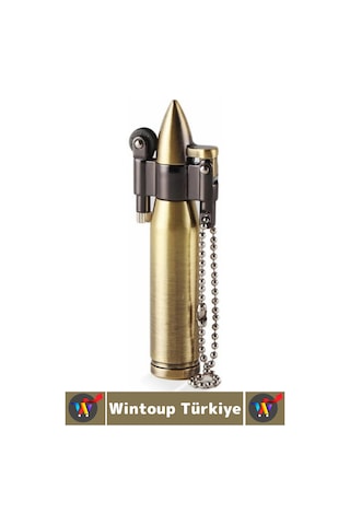 Wintoup Dekoratif Hediyelik Retro Vintage Koleksiyon Anahtarlık Kolye Ucu Kullanım Şık Kurşun Tasarım Çakmak