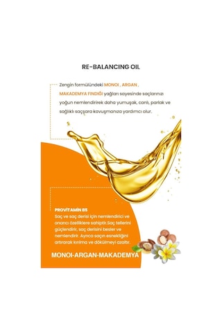 Botanica Comfort Monoi Argan Makademya İçerikli Nemlendirici Saç Bakım Yağı 100 ML