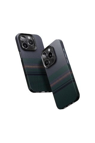 Apple Uyumlu iPhone 14 Pro Max Kılıf Magsafe Şarj Özellik Karbon Fiber Benks Aurora Armorair Kevlar Kapak