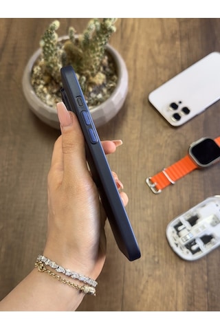 Apple iPhone 13 Pro Max Uyumlu Süper İnce Mat Ultra Thin Silikon Kılıf Lacivert