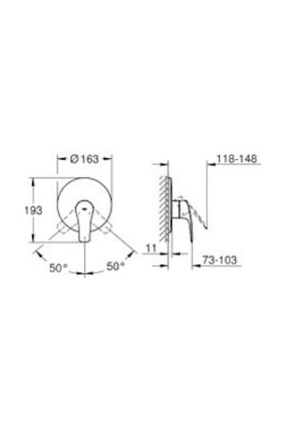Grohe Eurosmart Ankastre Duş Bataryası Mat Siyah - 194512433