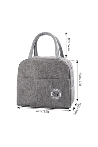 Padalink 6l Kapasiteli Isı Yalıtımlı Bento Çantası - Aluminyum Folyo Içli, Su Geçirmez, El Çantası İle Taşınabilir, Gri Kasyon Gri