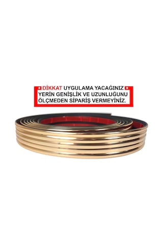 Dalgalı Gold Nikelaj 30 Mm Genişlik 3 Metre Uzunluk
