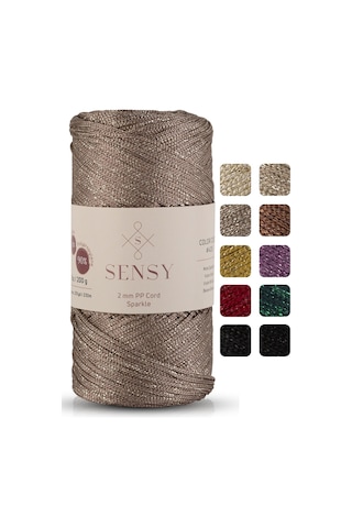 Sensy Premium Simli 200 Gr Polyester Makrome Ipi Vizon 2 Mm - 230 M Supla Ip Ve Çanta İpliği