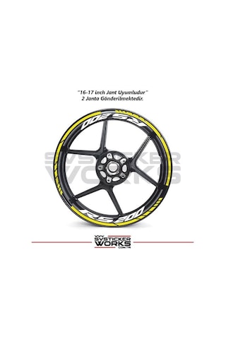 Bajaj Rs200 Jant Sticker Dış Ve İç Set Sticker Jant Şeridi Sarı 22884407