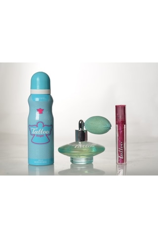 Aromel Tattoo Angel Parfüm EDT 50 ML + Deodorant 125 ML + Lip Gloss