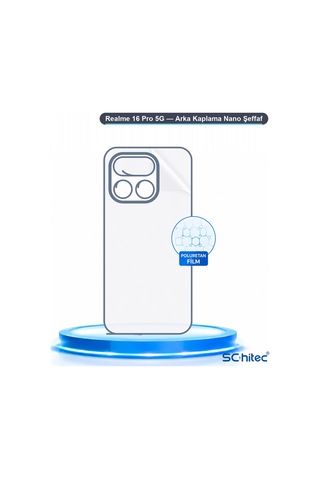 Schitec Realme 16 Pro 5g Uyumlu Arka Yüzey Hidrojel Koruyucu Film 32248689