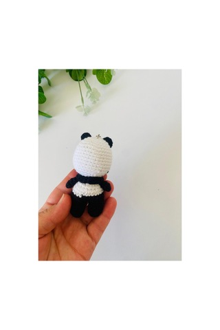 Adenya Sepeti Amigurumi Panda Anahtarlık Beyaz
