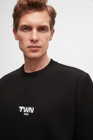 Twn Relaxed Fit Baskılı Erkek Sweatshirt 2ECE25ORT2791 - Siyah