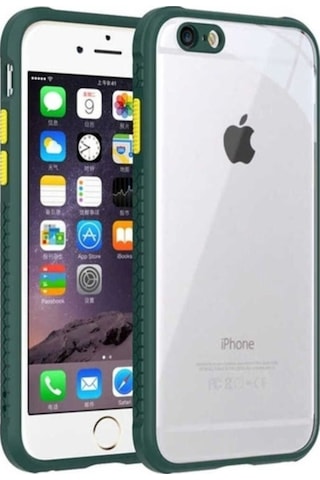 Apple Uyumlu iPhone 6 Kılıf Zore Kaff Kapak Koyu Yeşil