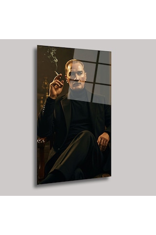 Mustafa Kemal Atatürk - Cam Tablo - Deg0294