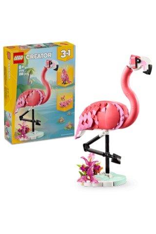 LEGO® Creator 3’ü 1 Arada Vahşi Hayvanlar: Pembe Flamingo 31170 - 8 Yaş ve Üzeri Çocuklar için Yaratıcı Oyuncak Yapım Seti (288)