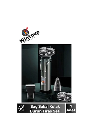 Wintoup 3in1 Tıraş Makinesi Dijital Göstergeli 3 Başlıklı Tıraş Makinesi