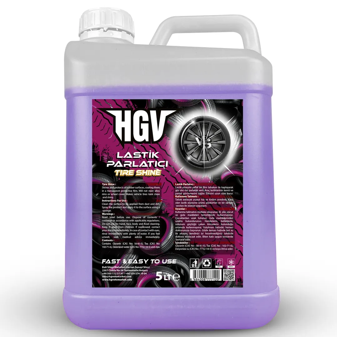 Lastik Parlatıcı Hgv 5 Lt Islak Ve Derin Parlaklık