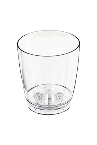 1.6 Litre Şeffaf Orkide Saksısı Özel Drenajlı Alt Tabaklı Ø14-h14 En Sağlıklı Clear Akrilik Plastik
