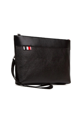 Tuldar Deri El Askılı Dosya Evrak Günlük Portföy & Clutch Çanta Tul527 Siyah